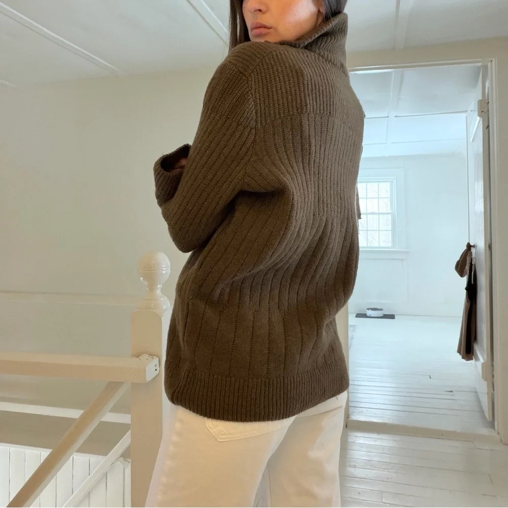 Hugo Boss Wool Collared Quarter Zip Sweater Size Mens L - Picture 3 of 10